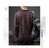 Herren Herbst Wildleder Plüsch Gestreifter Hoodie - Schwergewicht, Sportlich, Lässig Rundhals Pullover