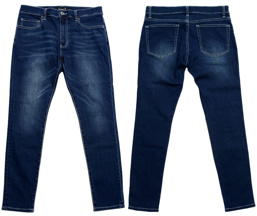 Cavalier Unisex Skinny Slim Stretch Denim Jeans with Cooling Size 44 Indigo Men's Touch, (M), CATN22-16,