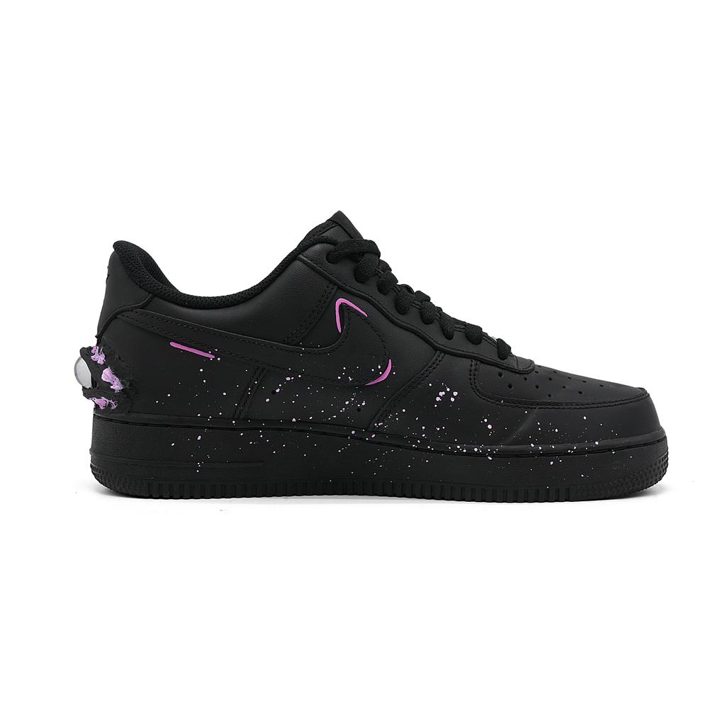 Nike Air Force 1 Low Top Skateboard Shoes Unisex Black Pink CW2288-001(Team454-)