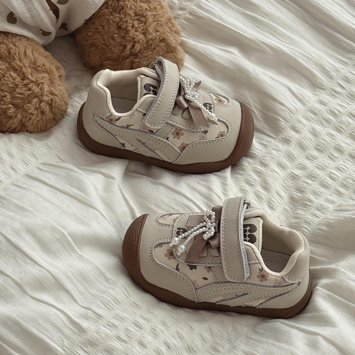 

XSHX girls retro toddler shoes bag head steady Velcro wide head Wenzhou classmate princess ballet wind function shoes 19