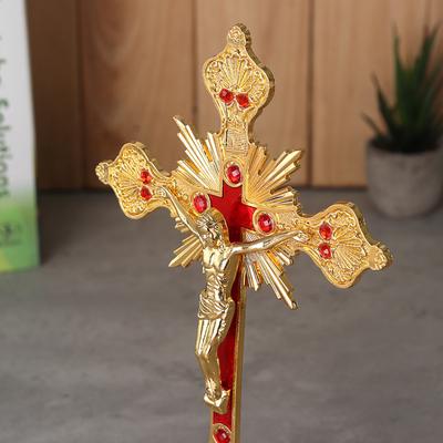 Antique Catholic Religious Altar Standing Wall Crucifix Cross Church Decoration