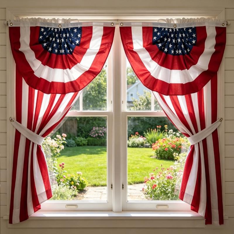 2 Pack Themed trilateral Banners for Outdoor incidents Memorial Day Seasonal Displays