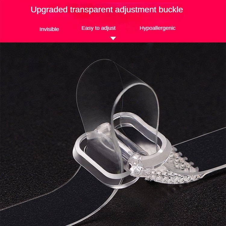 Transparent Invisible Shoulder Strap Non-Slip Anti-Allergy Seamless Bra Strap Bra Ultra-Fine Strap Bra Belt Widened and Lengthened