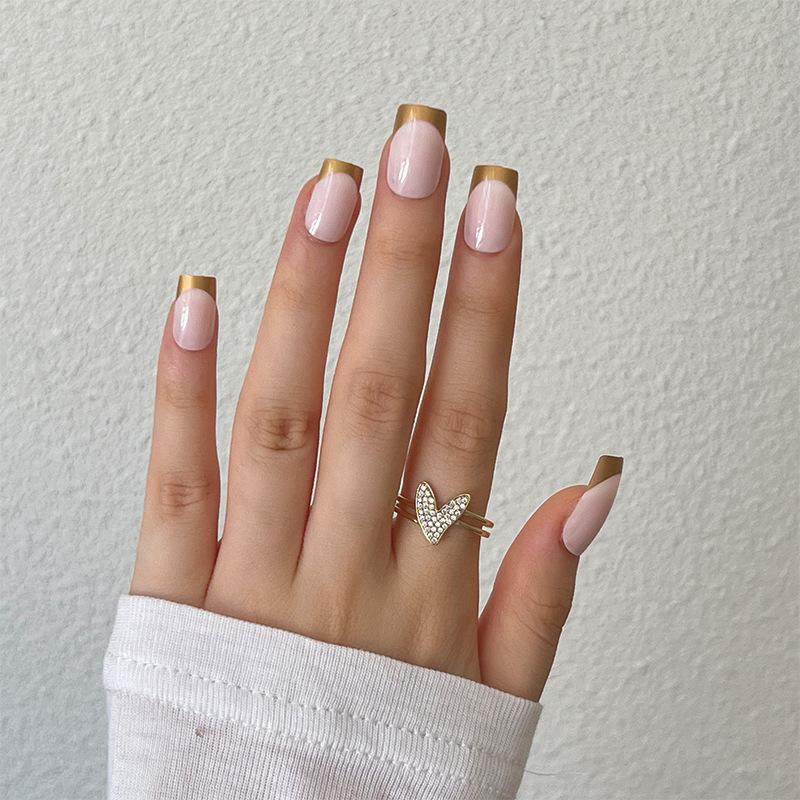 Nail piece, wearing nail Phnom Penh French style, wearing nail piece, finished fake nail, nail piece nails
