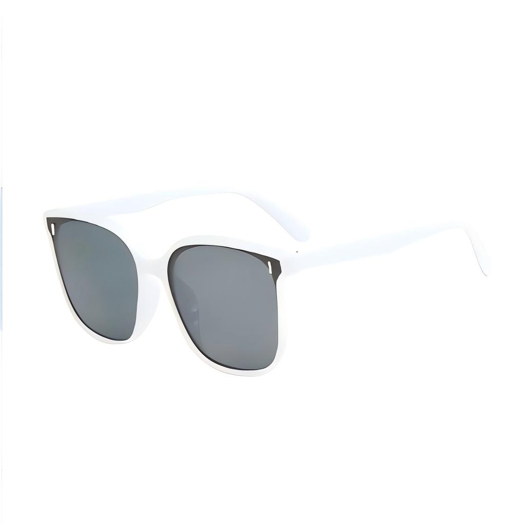 Oversized Square Black Frame Sunglasses Fashion UV400 Protection Grey Lens Outdoor Driving Travel Casual Shades Glasses