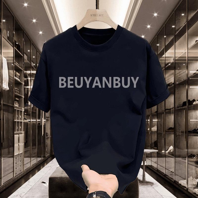 Hot 2026 Americanstyle Highend Shortsleeved Tshirt Mens and Womens Roundneck Simple and Casual Summer Pure Cotton
