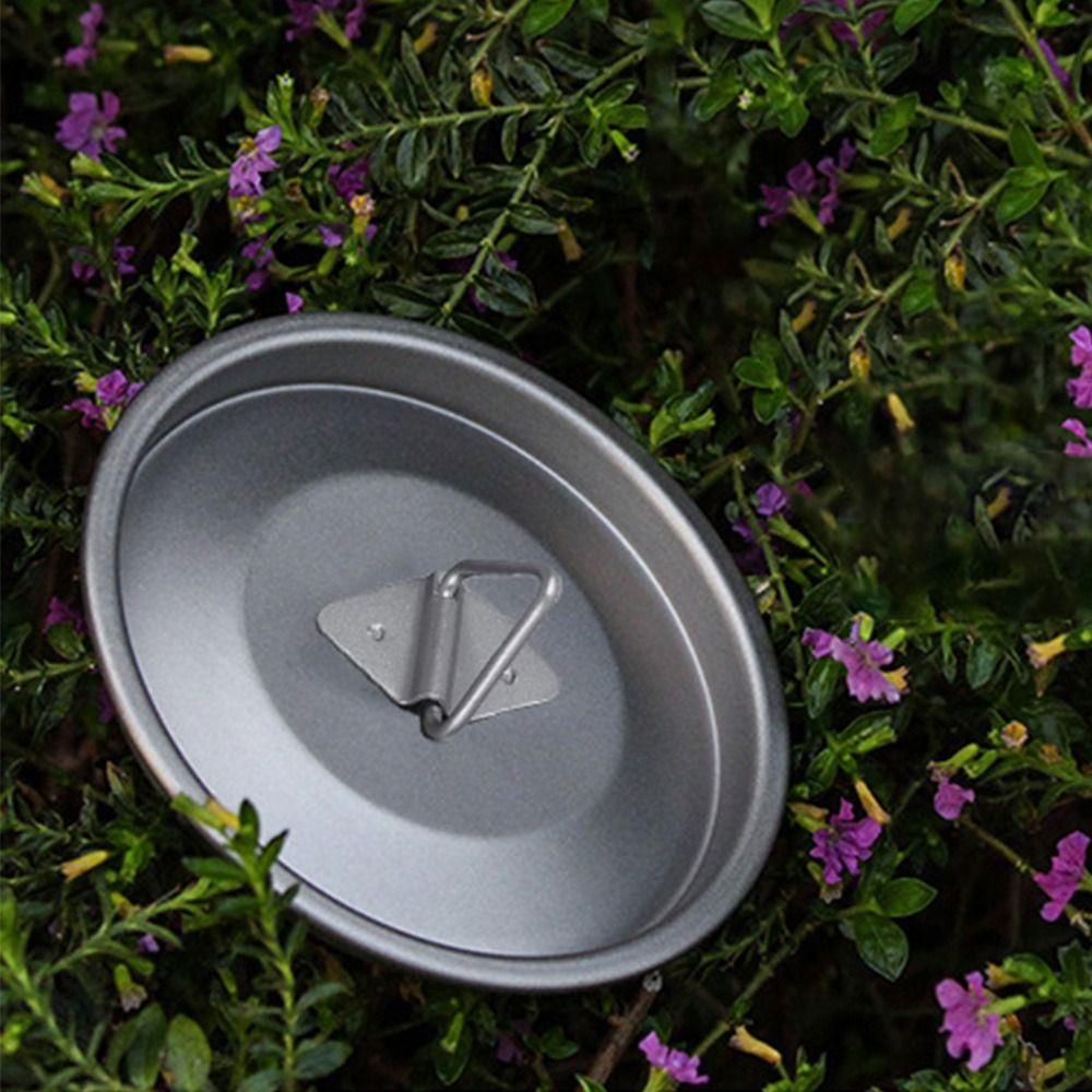 Grey Titanium Mug Lid Practical Camping Cup Lid Lightweight Titanium Cup Lid Hiking