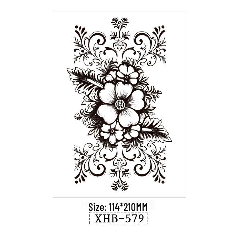 Vattentäta Svarta Djur Halvarm Tatuering Klistermärken