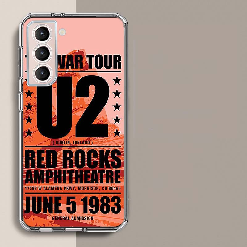 Band U2 Phone Case For Samsung A16 A26 A36 A56 A17 A15 A25 A35 A55 A14 A24 A34 A54 A04S A05S Galaxy Note 20 10 9 8 A9 A8 A7 A6 C