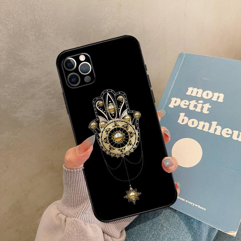 

Чехол Hamsa Рука Фатимы для iPhone 13 16 15 11 12 14 Pro Max 13 12 mini XR 15 16 Plus 16e Задняя крышка iPhone 14 Pro