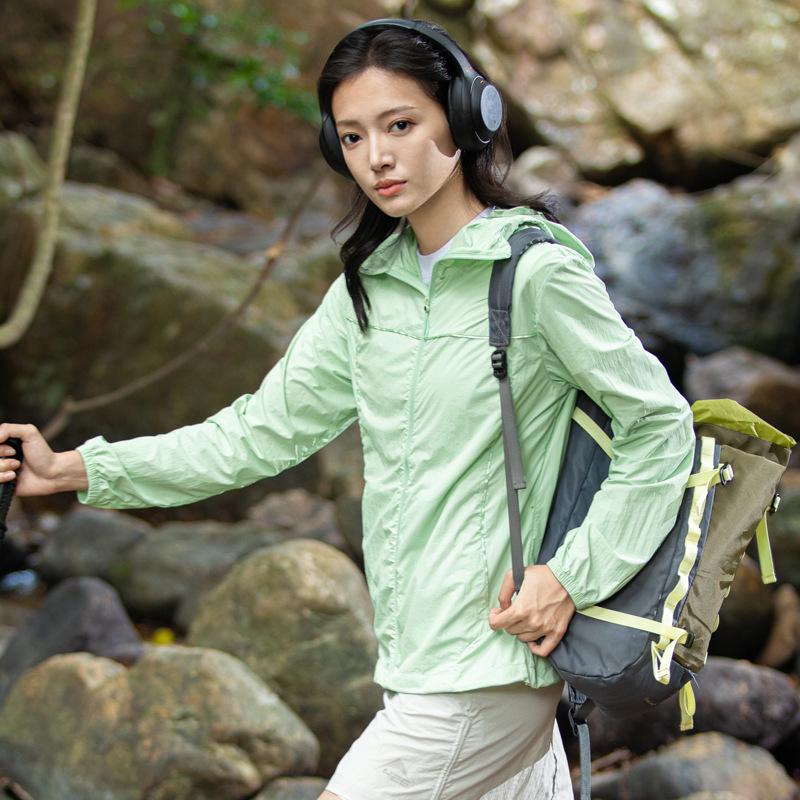 Women s Lightweight UV-Resistant Packable Summer Jacket: Breathable, Water-Repellent, Ice-Feel Fabric. XL