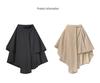 Women's High Waist Black Fishtail Midi Skirt - Irregular Swing, Japanese Style for Spring & Autumn