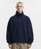 Langajumang Small Heart High-Neck Snap Sweatshirt [Navy]