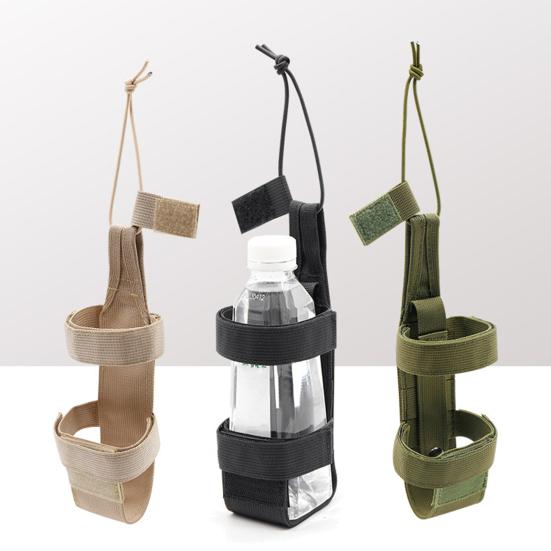 Outdoor Water Bottle Holder Sleeve with Adjustable Strap Portable Anti-fall Water Cup Protective Sleeve Tactical Belt Carrier for Camping