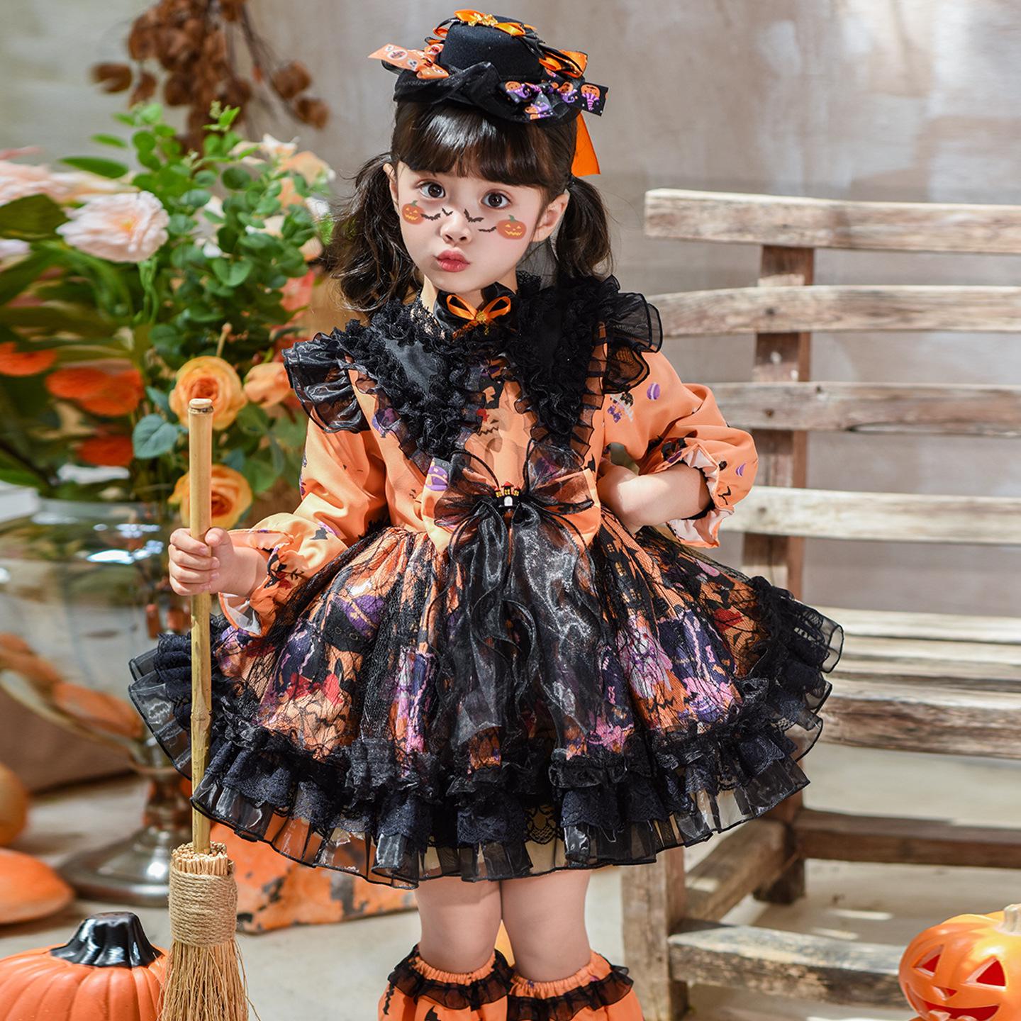 

Осіннє плаття Лоліта з гарбузом для дівчаток 2025 140 cm