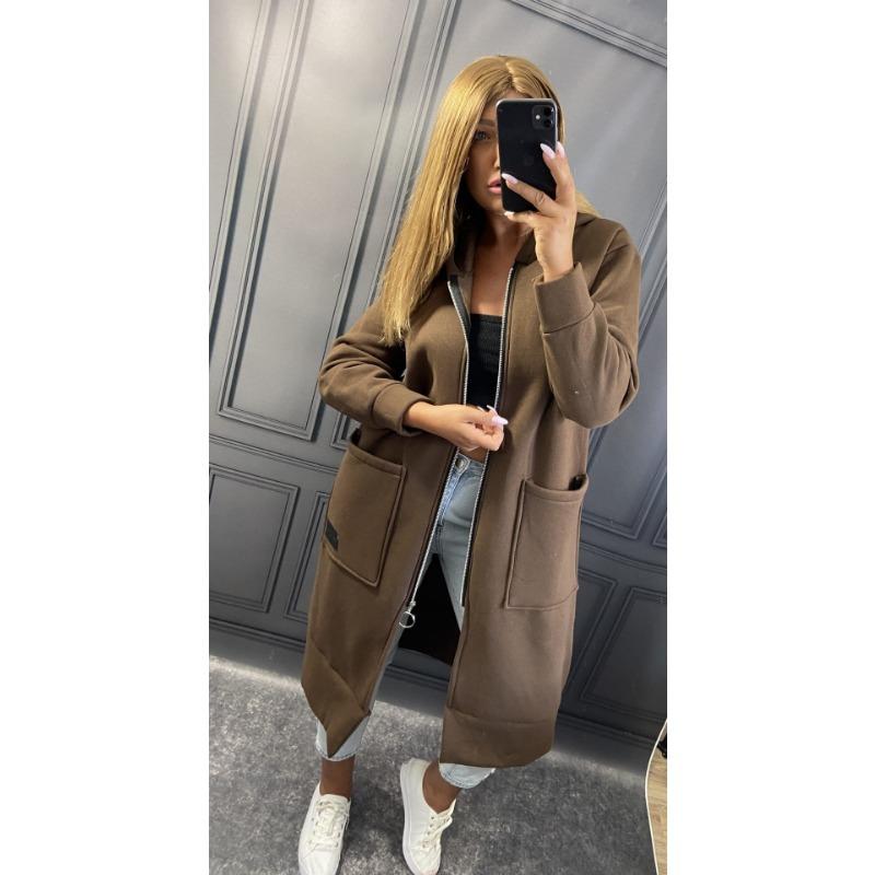 DAFIFY Dámská móda Ležérní Jednobarevný potisk Podzim Zima Bundy a kabáty s dlouhým rukávem a kapucí