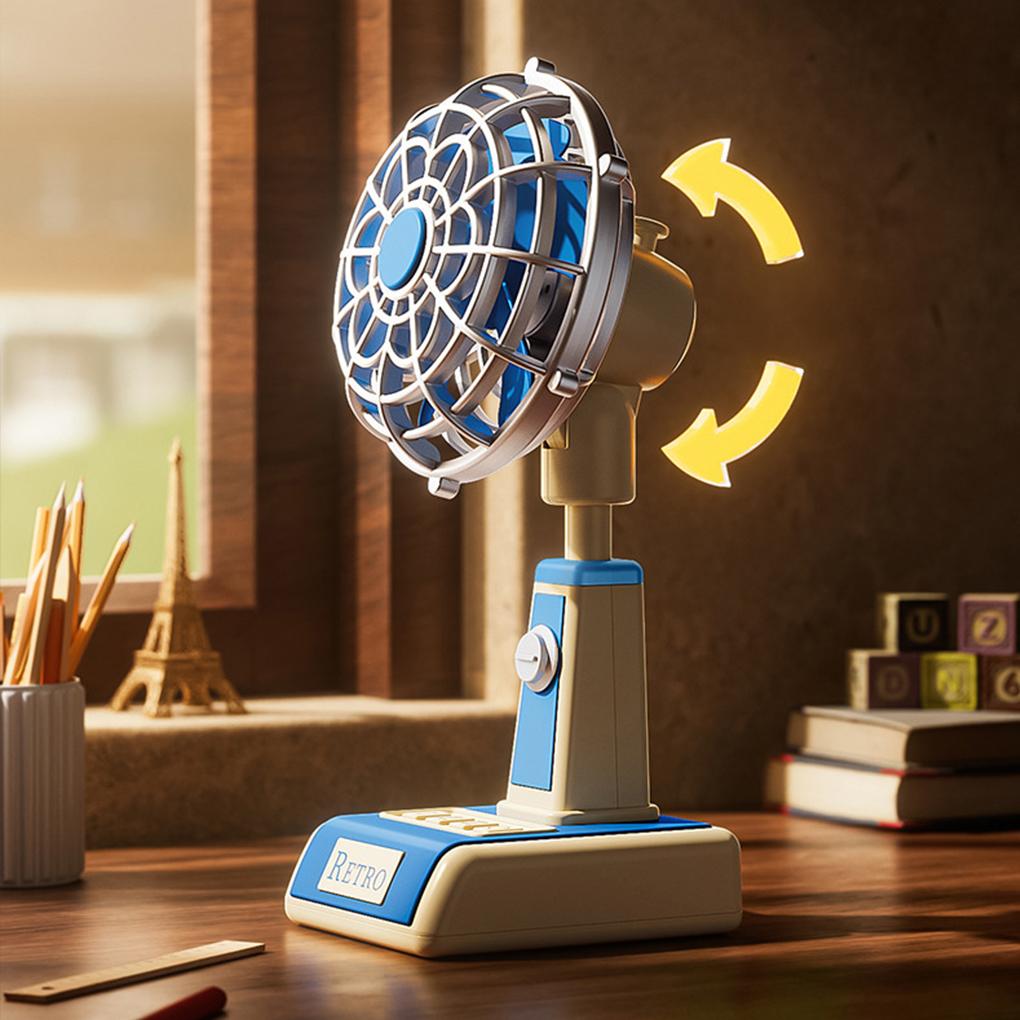 USB Charging Handheld Fan Retro Silent Mini Fan Summer Portable Outdoor Travel Office Mini Fan Ultra Quiet Folding Mini Fan New
