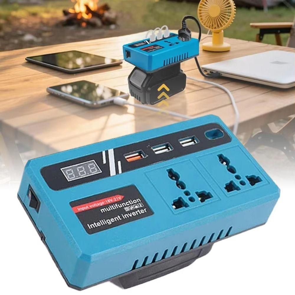 Dual USB Interface 120W Power Inverter Electric Tool Battery Inverter  Camping Use