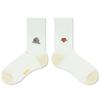 SNOOZY Snoozy Dog Logo Embroidered Socks (White Beige)