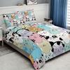 3pcs Fashion Duvet Cover Set Cute Black Color Cat Print Bedding Set Soft Comfortable Breathable Duvet Cover For Bedroom Decor