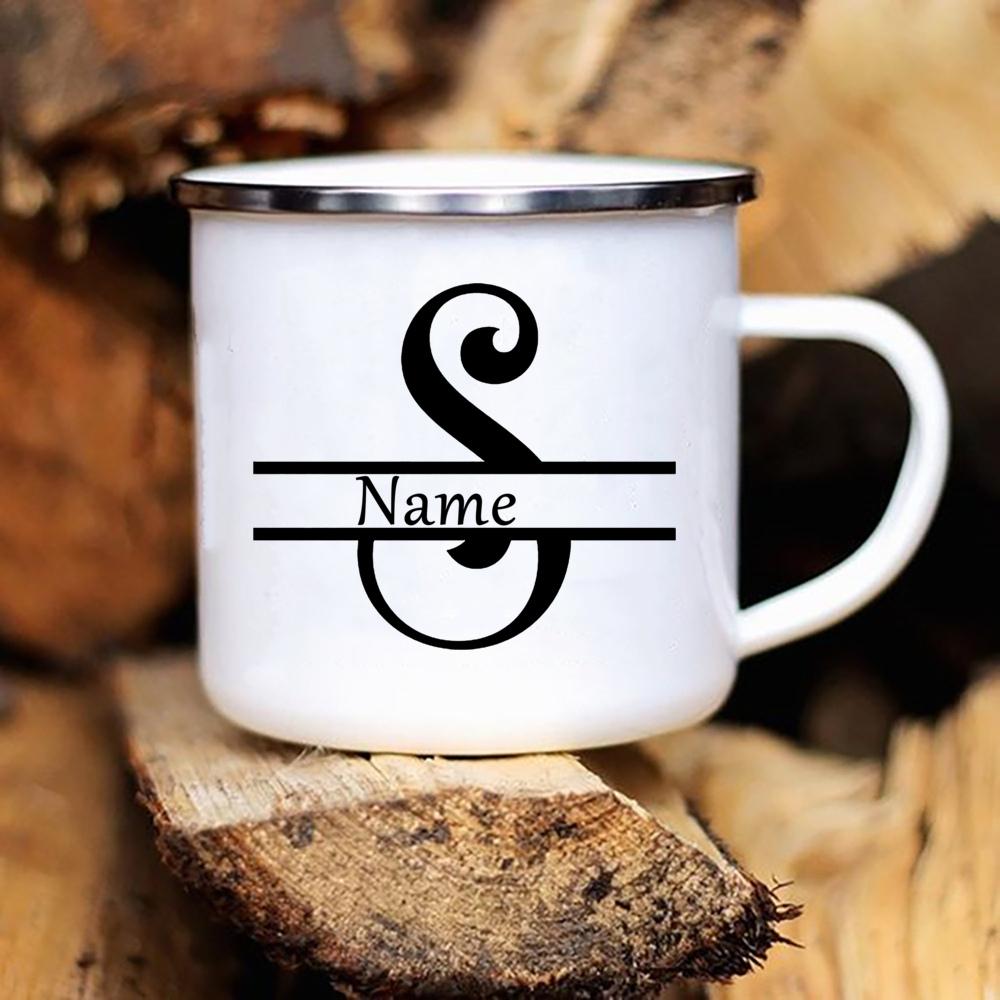 Personalisierte Tasse Initial mit Name Tasse Benutzerdefinierte Tee-Kaffee-Tassen Junggesellinnenabschied Team Trauzeuge Tassen Hochzeitsgeschenke für Trauzeugen