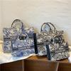 Damenhandtasche und Rucksack, modische Damen-Leinwanddruck-Einkaufstasche mit oberem Griff, weiblich, lässiger Druck, kreatives Design, Handtaschen mit großer Kapazität