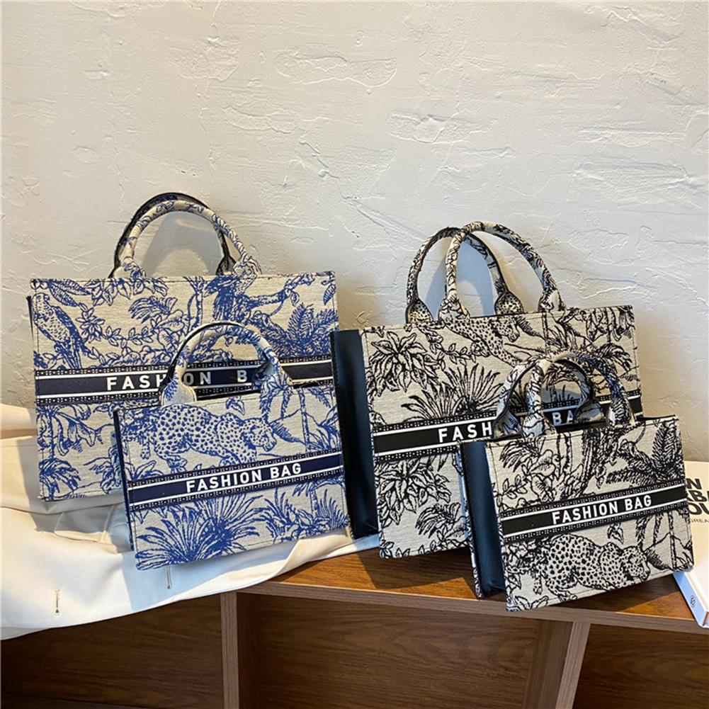 Damenhandtasche und Rucksack, modische Damen-Leinwanddruck-Einkaufstasche mit oberem Griff, weiblich, lässiger Druck, kreatives Design, Handtaschen mit großer Kapazität