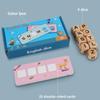 Fun digital English early childhood education toy, wooden dice learning games, math addition and subtraction, English vocabulary