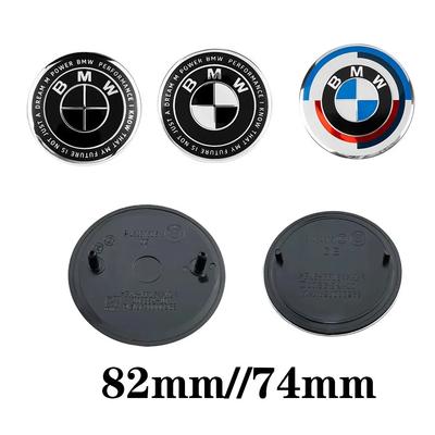 2Pcs 74mm 82mm Car Emblem Logo Rear Trunk Badge for E46 E39 E87 E90 E28 E53 E30 E60 E34 E36 E61 E62 E70 E91 E92
