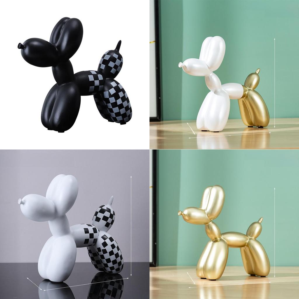 Elegant Balloon Dog Resin Ornament For Living Room Entryway Office Display