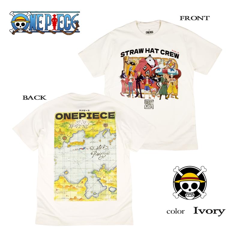 EVERSOUL ONE PIECE Klobouk z krátké slámy Postava Filmová velikost L Tričko, Rukáv, Luffy, Piráti, Lebka, Chopper, Zoro, Nami, Sanji, Merchandise, Tričko, Anime,