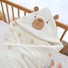 95*95cm  Newborn Swaddle Blanket Thick Cotton Cartoon Winter Baby Wrap for Delivery Room Outdoor Soft Infant Carrying Wrap Gift