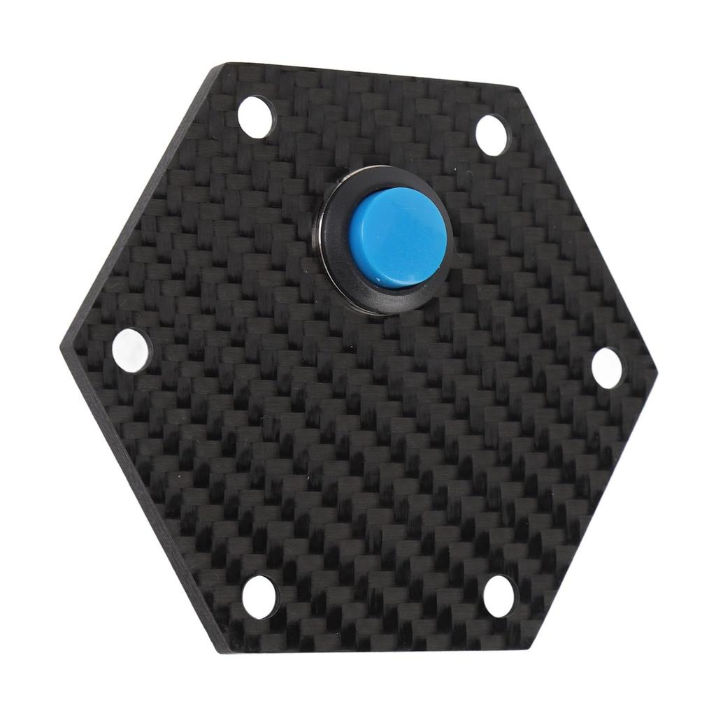 6 Holes Steering Wheel Horn Cover Carbon Fiber Stylish Appearance Steering Wheel Center Cap