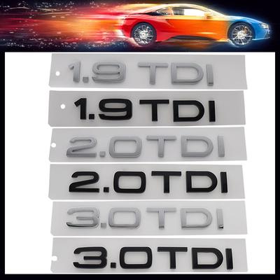3D Premium 1.9 2.0 3.0 TDI Letters for A6 Q5 Q7 SQ5 SQ7 A4 A3 B6 B7 B8 B9 Car Engine Hood Fender Trunk Tail Rear Decal Emblem Badge Sticker