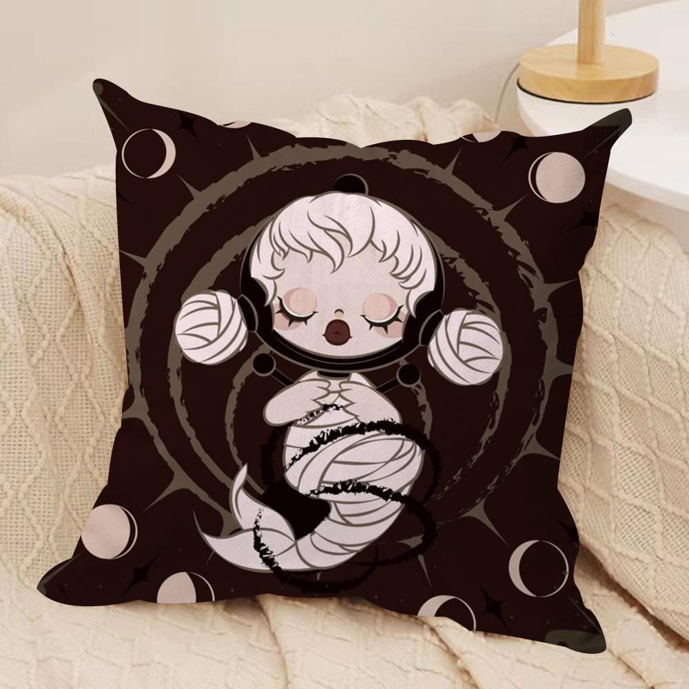 Cute Aniamls Cool Cushion Cover Silky Short Plush Sofa Pillow Cover Hidden Zipper Soft Dustproof Case for Home Decor