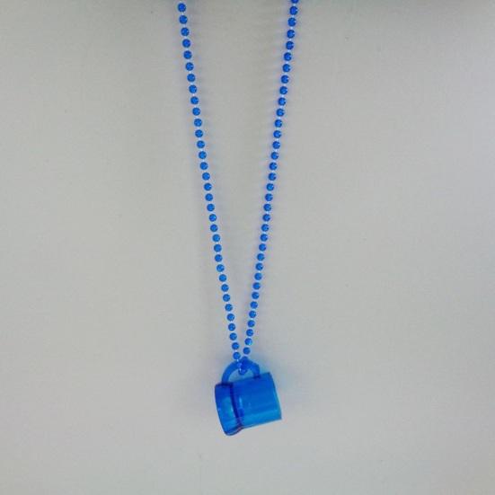 Kieliszki do shotów imprezowe z kolorowymi naszyjnikami z koralików Wygodny design do noszenia bez użycia rąk Plastikowe kubki Wielokrotnego użytku Festiwale Imprezy przy basenie Akcesoria ślubne
