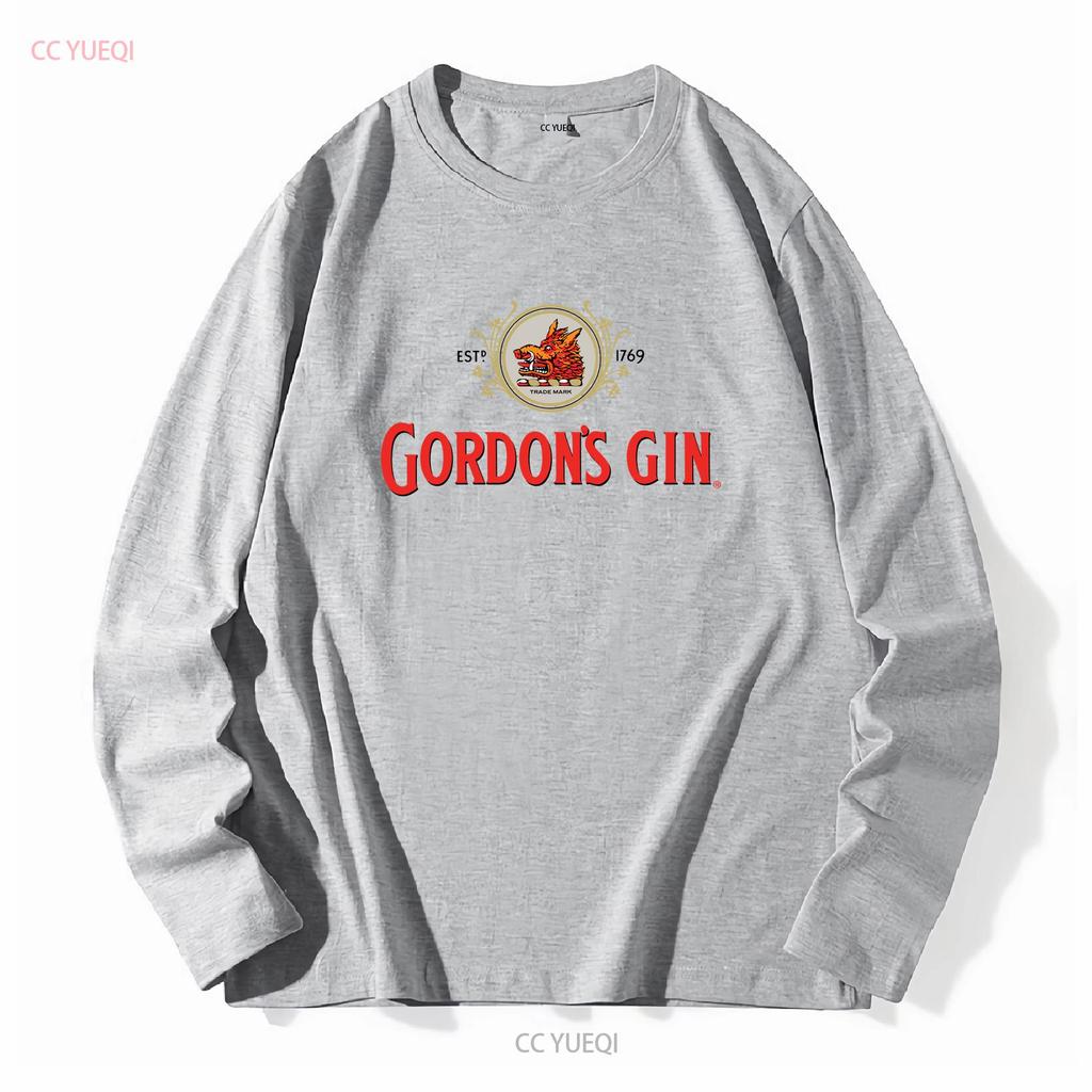 Gordons Dry Gin Logo T-Shirt Vintage Schweres Baumwoll-S 3X Kostenloser Versand USA lange oder kurze Ärmel Vintage Gewaschene Grafik Unisex
