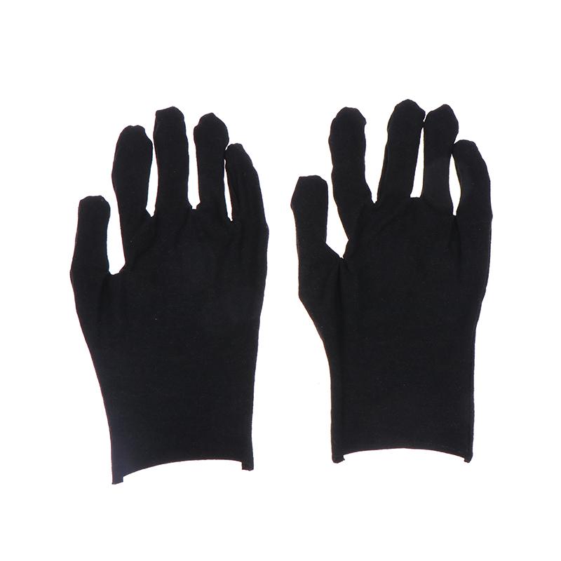

1Pair Practical Jewelry Gloves Wrist Length Gloves Black Gloves Work For Protection Coin Inspection Gloves For Fetching Jewels