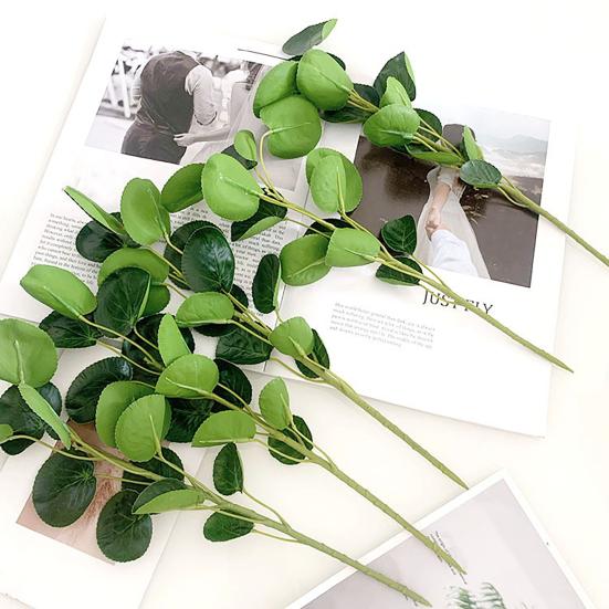 Artificial Green Leaves Stem Fake Greenery Leaves Branch Faux Plants Spray for DIY Wedding Bouquet Table Centerpieces Vase Filler Home Indoor Decor