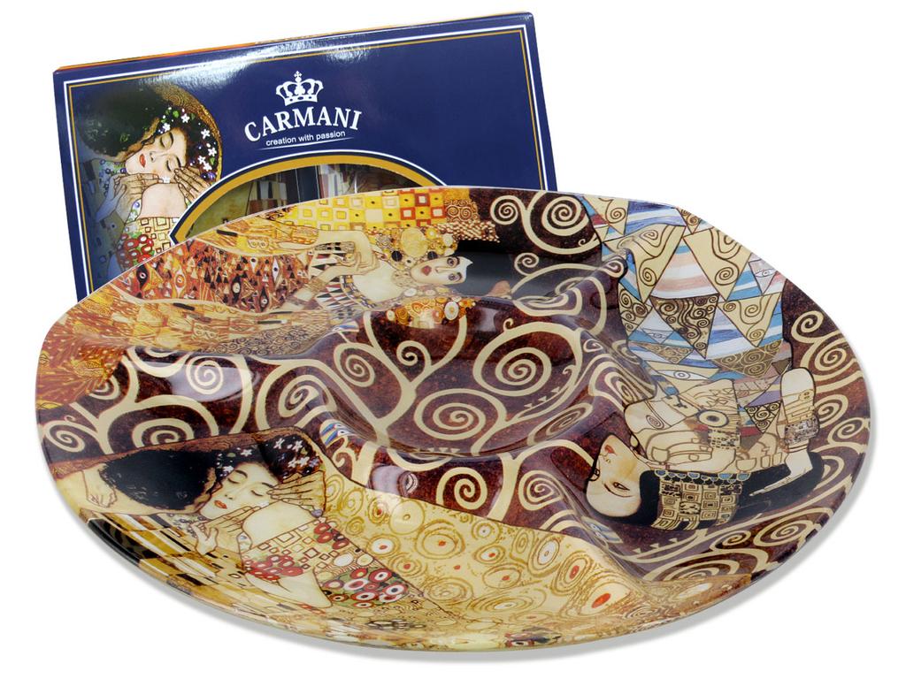 Decorative Plate Gustav Klimt Collage Porcelain Art For Gift