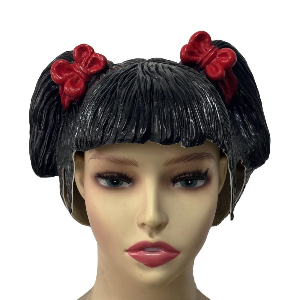 Halloween Latex Wig With Colorful Bobo Hairstyle For Cosplay And Costume Parties