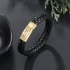 Personalized Bracelets Engraving Stainless Steel Jewerly Customized Names Men Layer Braided Rope Bangle Souvenir Gift Idea Father (Ba103197 )Trendy