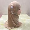 Beautiful Flowers Fit Islamic Scarf Head Wrap Girl  Headbands Kids  Headscarf