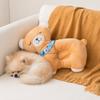 Cartoon Pet Sleeping Pillow, Soft Neck Support Cushion for Small Dogs Cats, Crinkle Sound Toy for Anxiety Relief