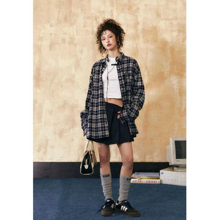 2024 Letter Long Sleeve Shirt Japanese Hong Kong Style Ins Loose Shirt Boys Summer Trendy Versatile Casual Coat