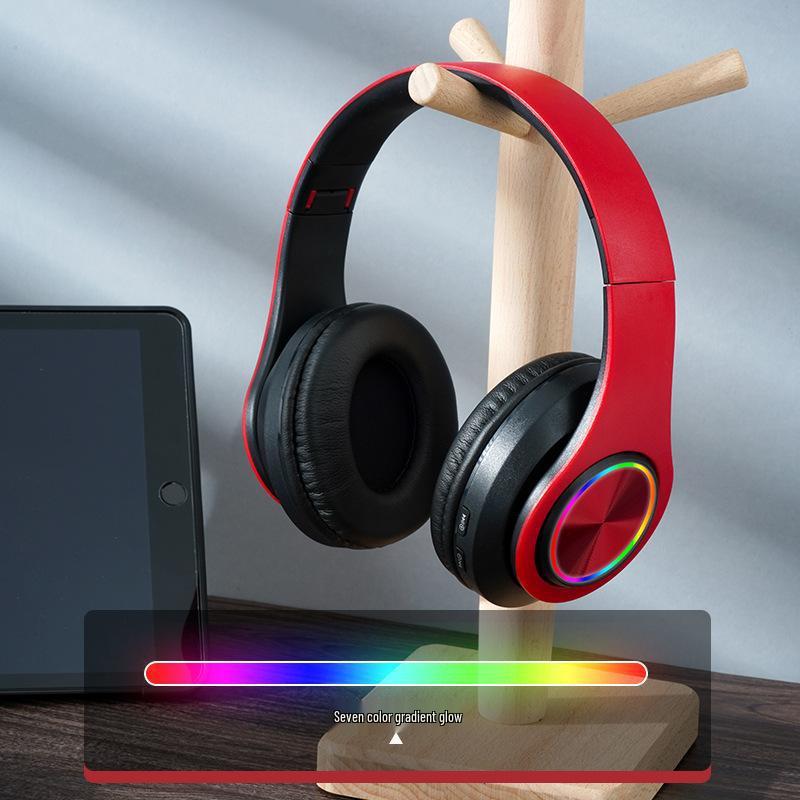 New B39 Luminous Wireless Bluetooth Headset: Foldable, Head-Mounted, Call-Ready, with Plug-in Card Feature