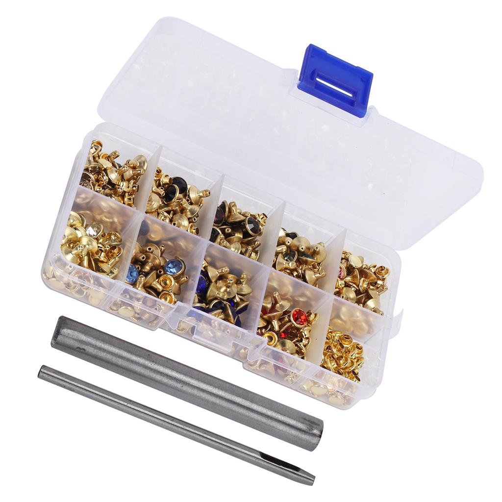 Rhinestone Rivets Set Colorful DIY Bag Hat Clothing Shoes Decoration Accessories 8mm