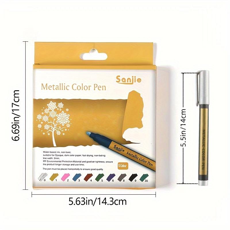 

Металлические цветные маркеры, набор из 10 шт., водостойкие, разноцветные, со средним кончиком, пластиковая поверхность для рисования, создания открыток, скрапбукинга и альбомов своими руками 10 Colors