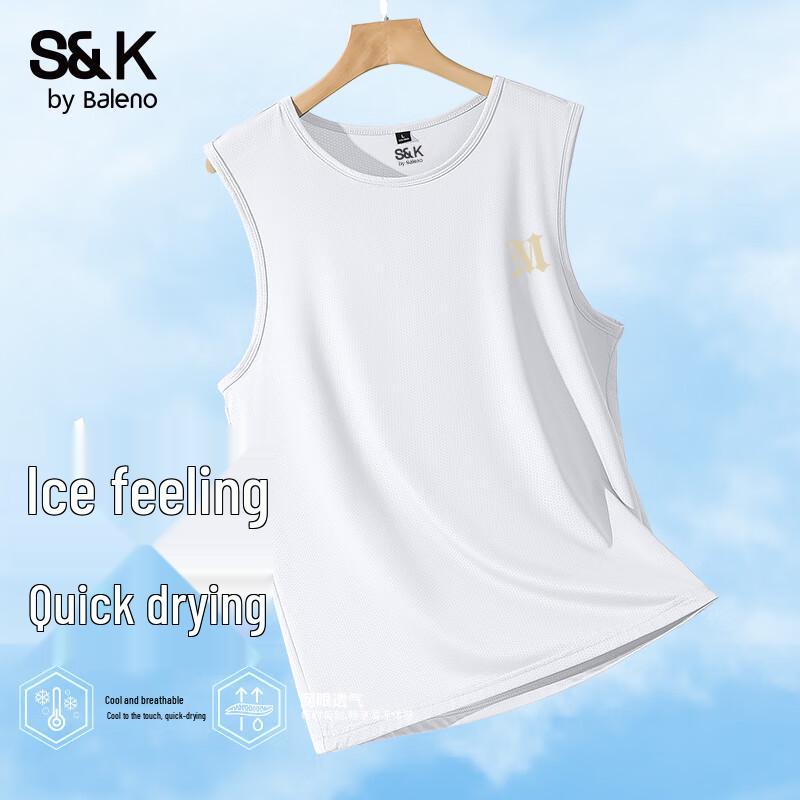 Мужской жилет Baleno серии S&K с готическим принтом из ледяного шелка L