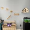 Arbre d'escalade pour chat Étagères en bois murales pour chat Meubles à sauter Griffoir pour chat Hamac Escaliers Cadre de jeu et d'escalade